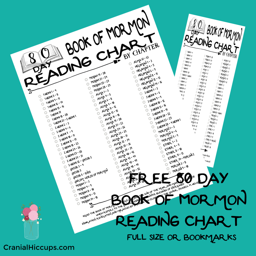 Book Of Mormon Reading Chart Free Printable