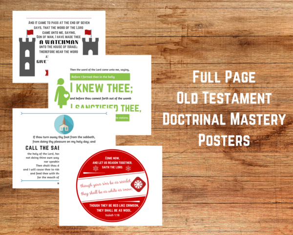 Old Testament Doctrinal Mastery Posters, Flashcards, and more