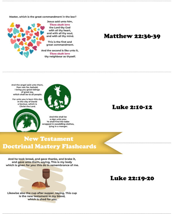 New Testament Doctrinal Mastery Posters & Flashcards for 2023